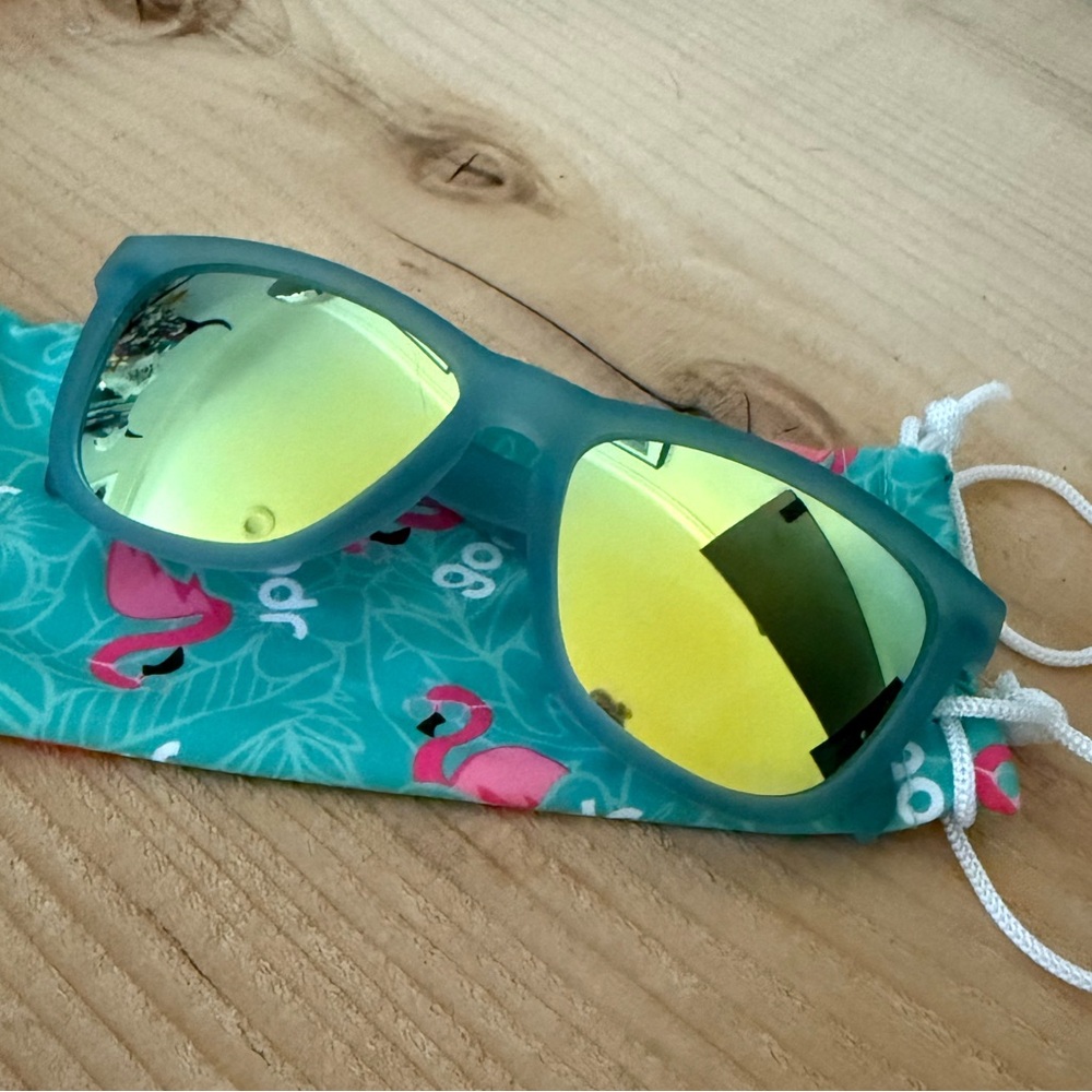 Goodr sunglasses sunbathing with wizards